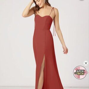 Azazie Rosey Dress in Terracotta